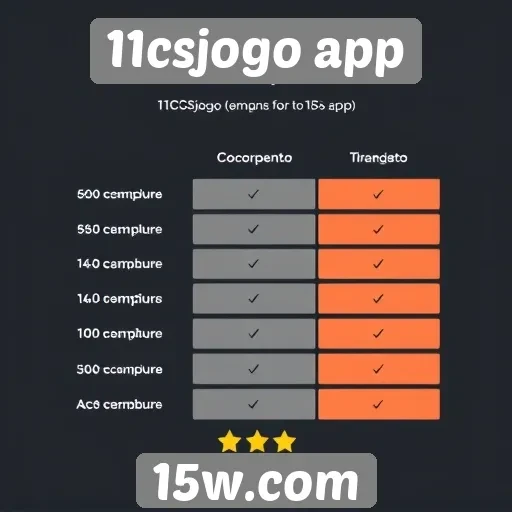 Comparação entre 11csjogo app e concorrentes